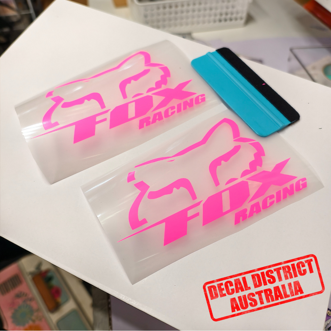 2x Fox MotoX Vinyl Decals - 14cm