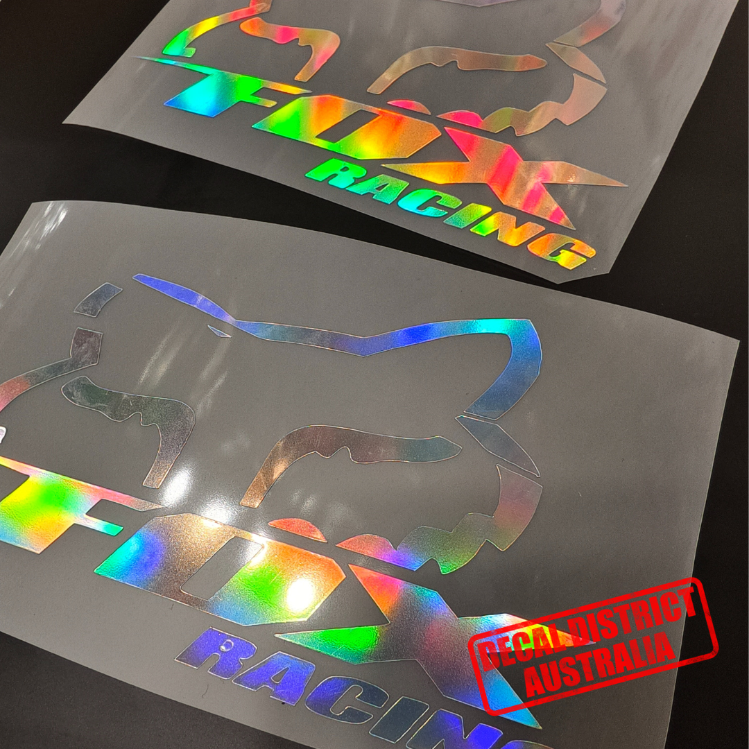 2x Fox MotoX Vinyl Decals - 14cm