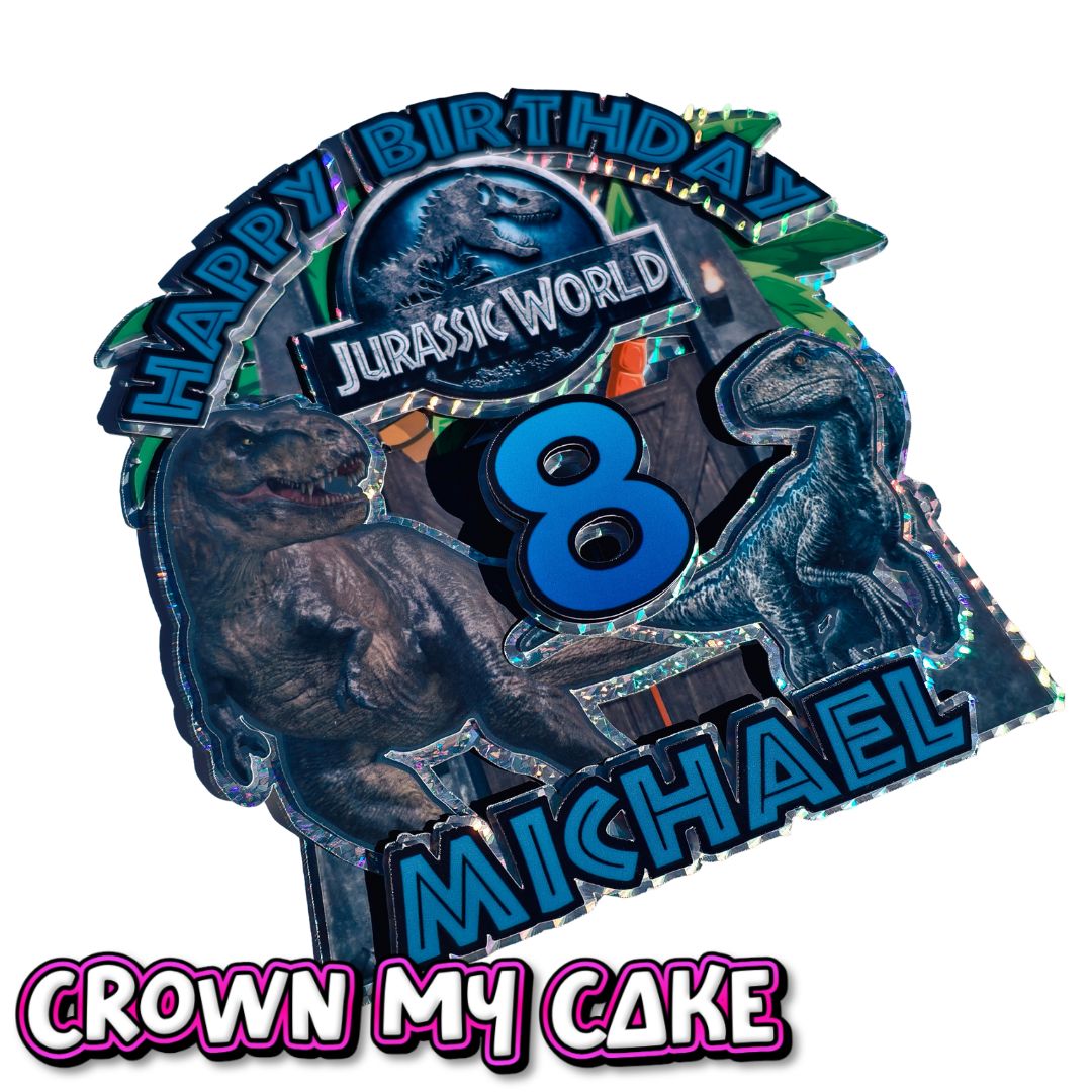Custom Cake Topper - Jurassic Dinosaur