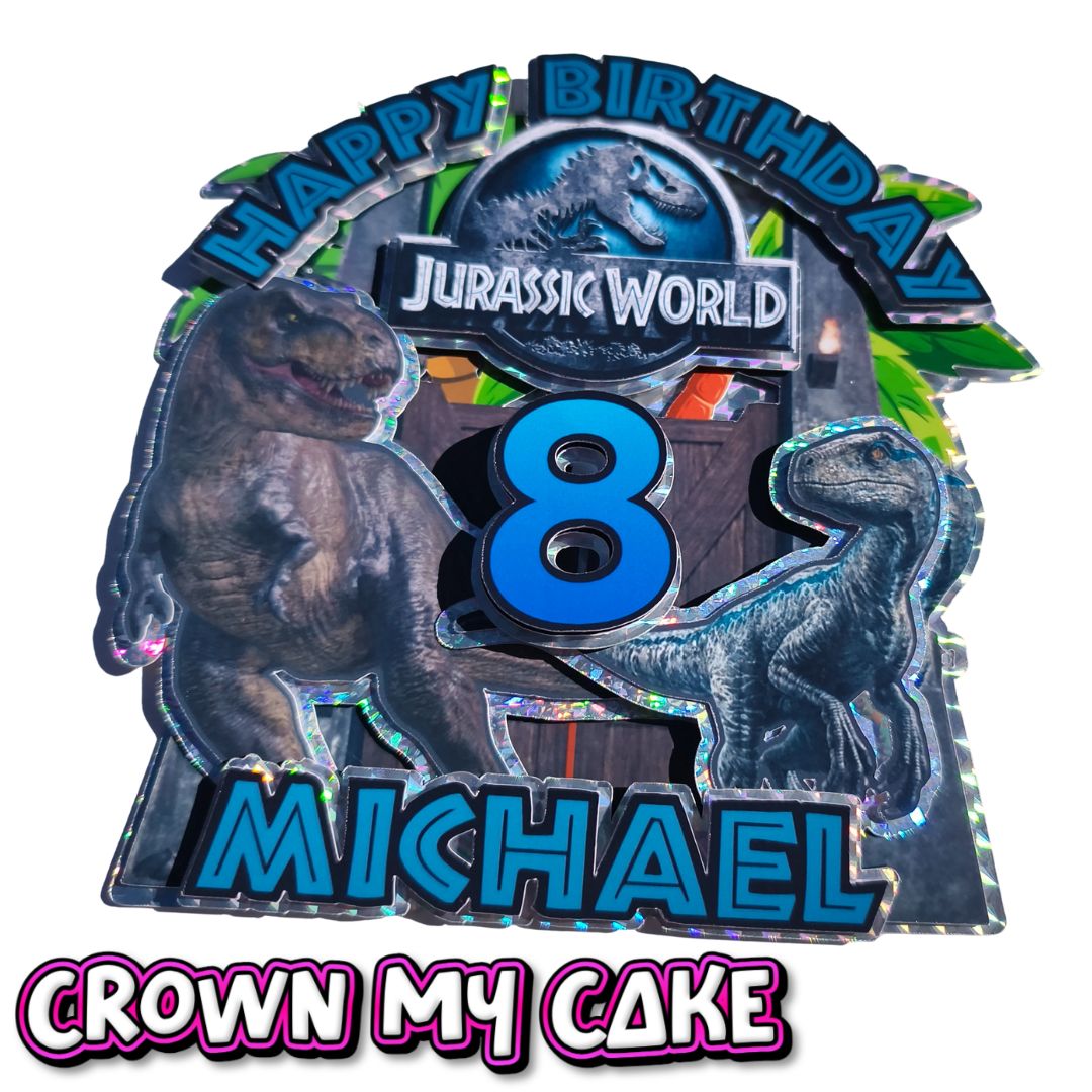 Custom Cake Topper - Jurassic Dinosaur