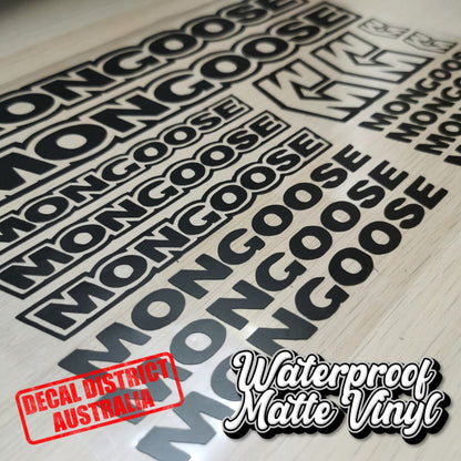 Mongoose Bike Frame Decal Sheet – 29cm
