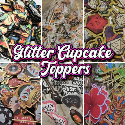 24x Basketball Cupcake Toppers