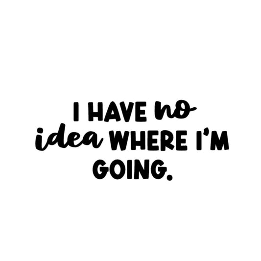 I have no idea where I'm going - 14cm