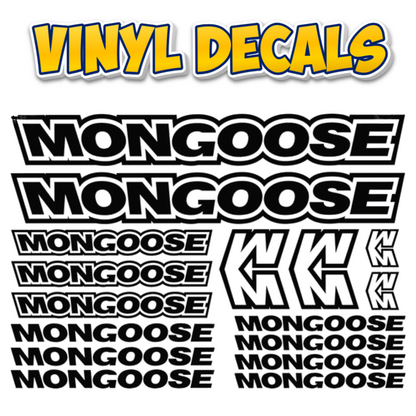 Mongoose Bike Frame Decal Sheet – 29cm