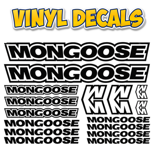 Mongoose Bike Frame Decal Sheet – 29cm